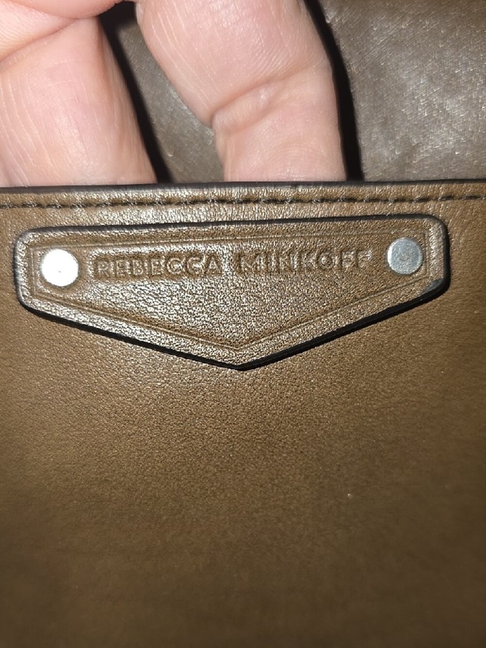 Olive Brown Leather Satchel Bag - Rebecca Minkoff - Picture 2 of 5